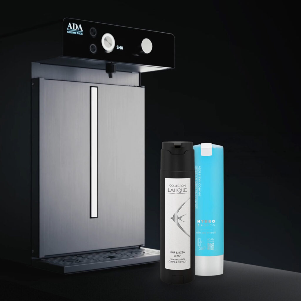 Refillution, dispositif de remplissage semi-automatique de contenants à savon liquide pour les hôtels