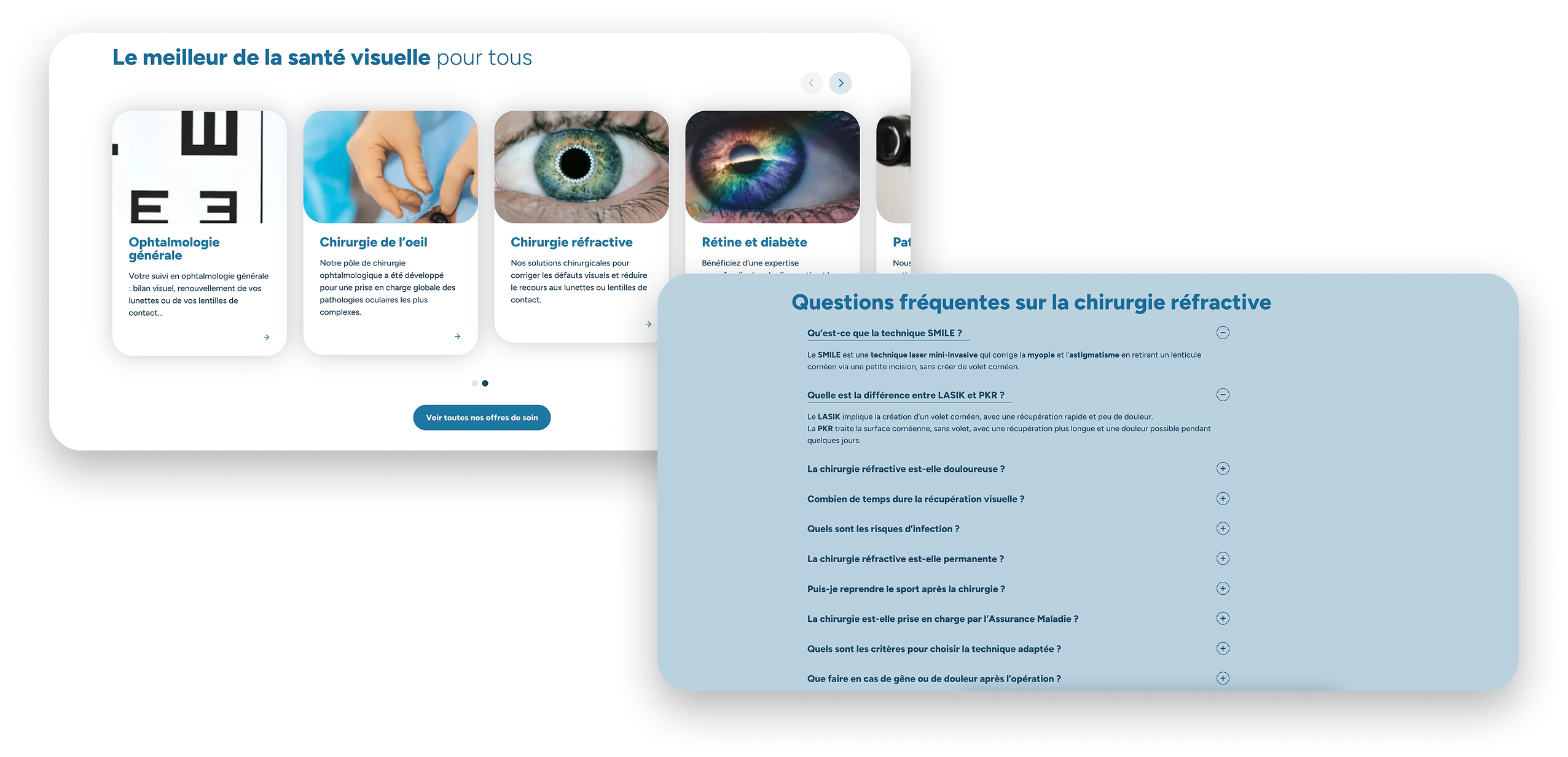 Bloc de mise en forme du contenu : remontée de pages et FAQ