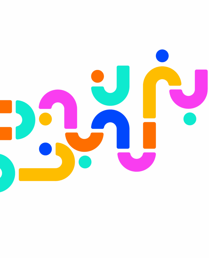 système graphique sous forme de réseau créé à partir du logo original